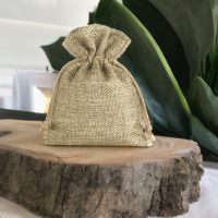 Jute zakjes 8 x 10 cm - natuurlijke kleur Zakjes voor lavendel