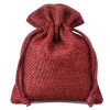 Jute zakjes 9 x 12 cm - bordeaux Bordeaux zakken