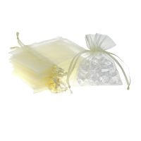 Organza zakjes 10 x 13 cm - ecru Heilige communie