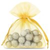 Organza zakjes 10 x 13 cm - goud Gouden zakjes
