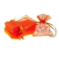 Organza zakjes 10 x 13 cm - oranje Lavendel en potpourri