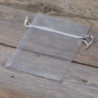 Organza zakjes 10 x 13 cm - zilver Kerst tassen