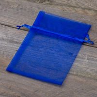 Organza zakjes 13 x 18 cm - blauw Kerst tassen