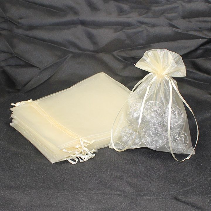 Organza zakjes 13 x 18 cm - ecru Baby Shower