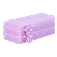 Organza zakjes 13 x 27 cm - lichtpaars Lichtpaarse zakken