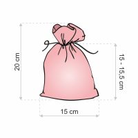 Organza zakjes 15 x 20 cm - hemelsblauw Middelgrote zakjes
