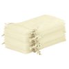 Organza zakjes 15 x 33 cm - ecru Ecru zakken