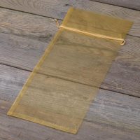 Organza zakjes 15 x 33 cm - goud Kerst tassen