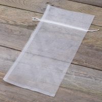 Organza zakjes 15 x 33 cm - wit Tuin- en huisplanten