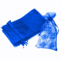 Organza zakjes 16 x 37 cm - blauw Organza zakjes