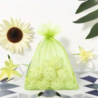 Organza zakjes 18 x 24 cm - groen Fruitzakken