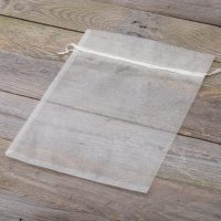 Organza zakjes 26 x 35 cm - ecru Zakken met snelle en gemakkelijke sluiting