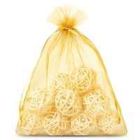 Organza zakjes 26 x 35 cm - goud Gouden zakjes