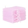 Organza zakjes 30 x 40 cm - lichtroze Roze zakjes