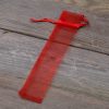 Organza zakjes 3,5 x 19 cm - rood Pasen tassen