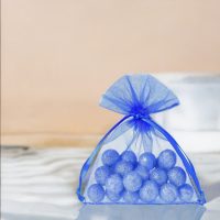 Organza zakjes 5 x 7 cm - blauw Blauwe zakjes