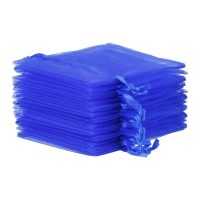 Organza zakjes 5 x 7 cm - blauw Organza zakjes