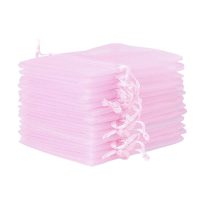 Organza zakjes 5 x 7 cm - lichtroze Voor kinderen