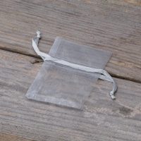 Organza zakjes 5 x 7 cm - zilver Gelegenheden zakjes