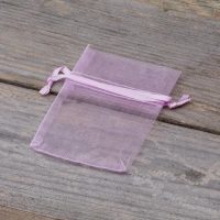 Organza zakjes 6 x 8 cm - lichtpaars Zakjes voor lavendel