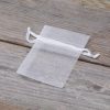 Organza zakjes 6 x 8 cm - wit Tafeldecoratie