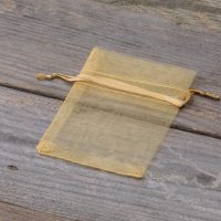 Organza zakjes 7 x 9 cm - goud Lavendel en potpourri