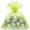 Organza zakjes 7 x 9 cm - groen Groene zakjes