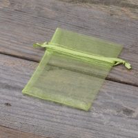 Organza zakjes 7 x 9 cm - groen Pasen