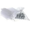 Organza zakjes 7 x 9 cm - wit Zeepjes