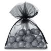 Organza zakjes 7 x 9 cm - zwart Kleine Zakjes 7x9 cm