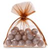 Organza zakjes 8 x 10 cm - bruin Bruine zakjes