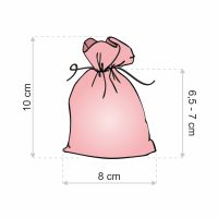 Organza zakjes 8 x 10 cm - hemelsblauw Pasen