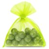 Organza zakjes 8 x 10 cm - neon groen Bruilofts zakjes