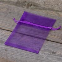 Organza zakjes 9 x 12 cm - donkerpaars Zakjes voor lavendel