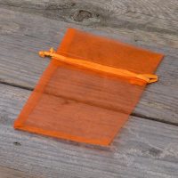 Organza zakjes 9 x 12 cm - oranje Lavendel en potpourri