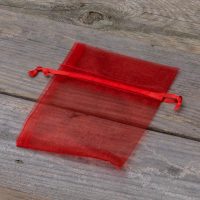 Organza zakjes 9 x 12 cm - rood Lavendel en potpourri