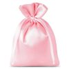 Satijnen zakjes 8 x 10 cm - lichtroze Roze zakjes